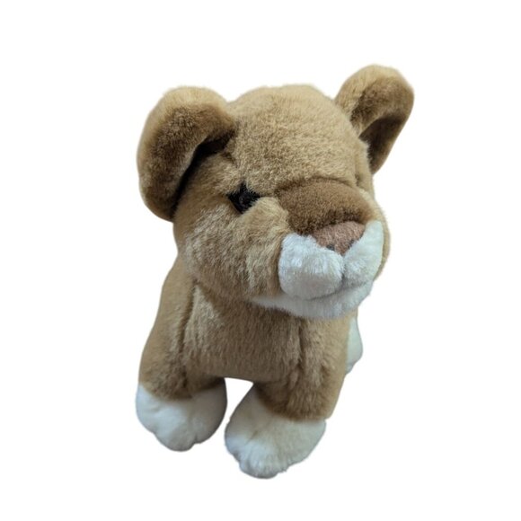 Vintage Fiesta Tan & White Plush Lion Cub Stuffed Animal 10.5" Realistic   toy - Picture 3 of 8